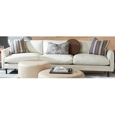 Contemporary Grand Sofa with Paddle Shaped Arms